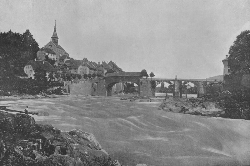 Laufenbourg (zdjęcie czarno-białe) autorstwa Swiss Photographer