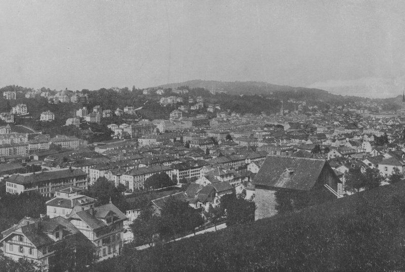 Gallen, Widok ogólny (zdjęcie czarno-białe) autorstwa Swiss Photographer