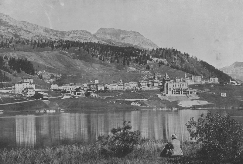 Saint-Moritz-Dorf (zdjęcie czarno-białe) autorstwa Swiss Photographer
