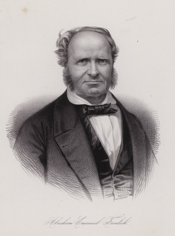 Abraham Emanuel Frohlich, szwajcarski poeta (grafika) autorstwa Swiss School