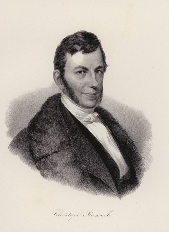 Christoph Bernoulli, szwajcarski przyrodnik i ekonomista (grafika) autorstwa Swiss School