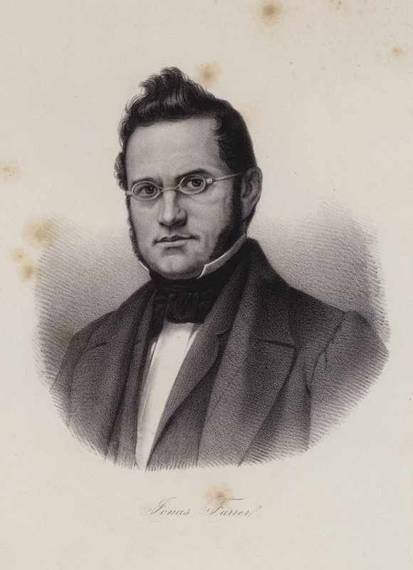Dr Jonas Furrer, szwajcarski polityk (grafika) autorstwa Swiss School