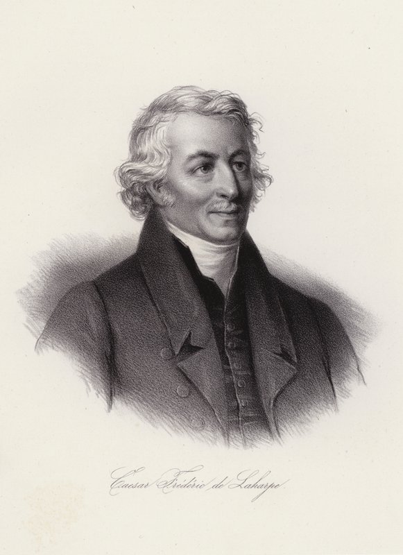 Frederic-Cesar de La Harpe , szwajcarski przywódca polityczny i osobisty nauczyciel Aleksandra I Rosji (grafika) autorstwa Swiss School