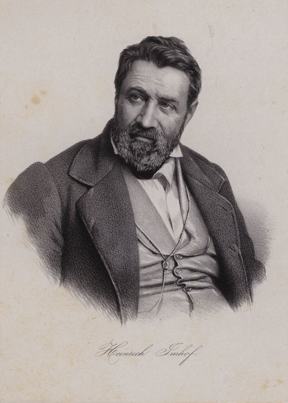 Heinrich Max Imhof, szwajcarski rzeźbiarz (grafika) autorstwa Swiss School