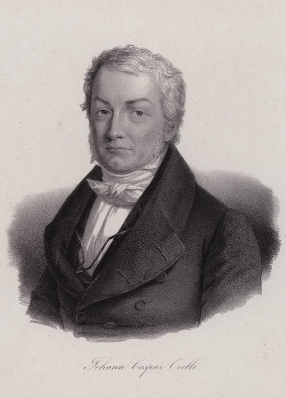 Johann Caspar von Orelli, szwajcarski klasyk (grafika) autorstwa Swiss School