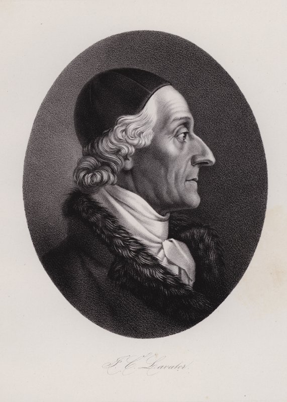 Johann Kaspar Lavater, szwajcarski pisarz i fizjonomista (grafika) autorstwa Swiss School