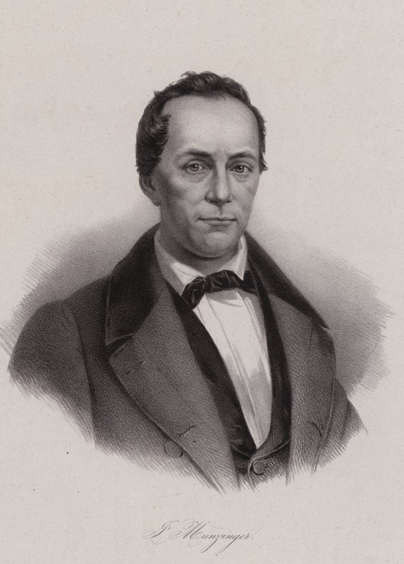 Josef Munzinger , szwajcarski polityk (Grawerowanie) autorstwa Swiss School