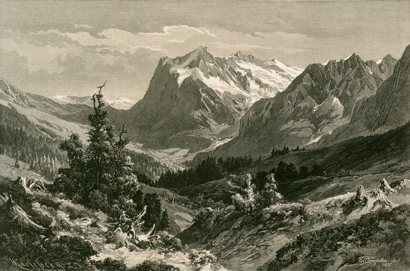 W pobliżu Grindelwald, Oberland Berneński autorstwa Swiss School