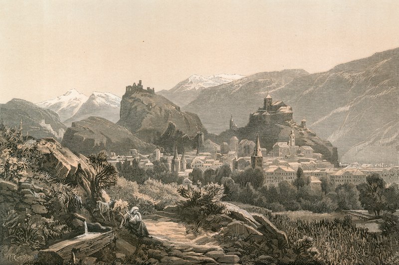 Sion, główne miasto kantonu Valais autorstwa Swiss School