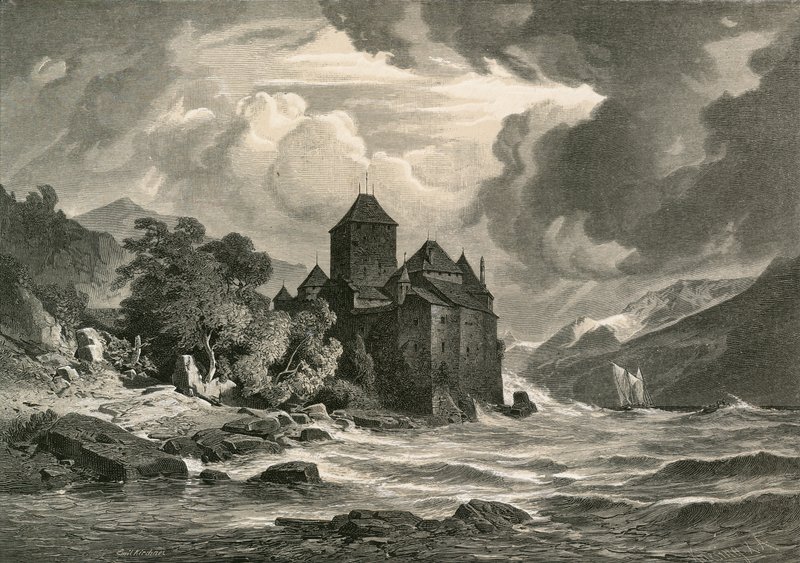 Zamek Chillon, Jezioro Genewskie autorstwa Swiss School