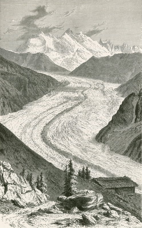 Lodowiec Gorner i Monte Rosa autorstwa Swiss School