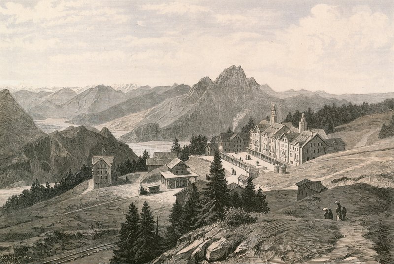 Rigi-Kaltbad, patrząc w kierunku góry Pilatus autorstwa Swiss School