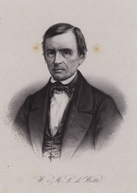 Wilhelm Martin Leberecht de Wette, urodzony w Niemczech szwajcarski teolog i biblista (grafika) autorstwa Swiss School