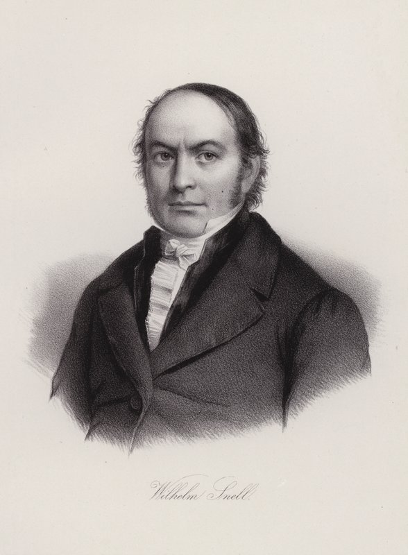 Wilhelm Snell, szwajcarski profesor i polityk (grafika) autorstwa Swiss School