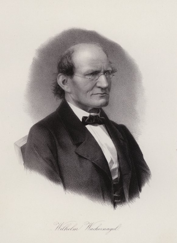 Wilhelm Wackernagel, filolog niemiecko-szwajcarski (grafika) autorstwa Swiss School
