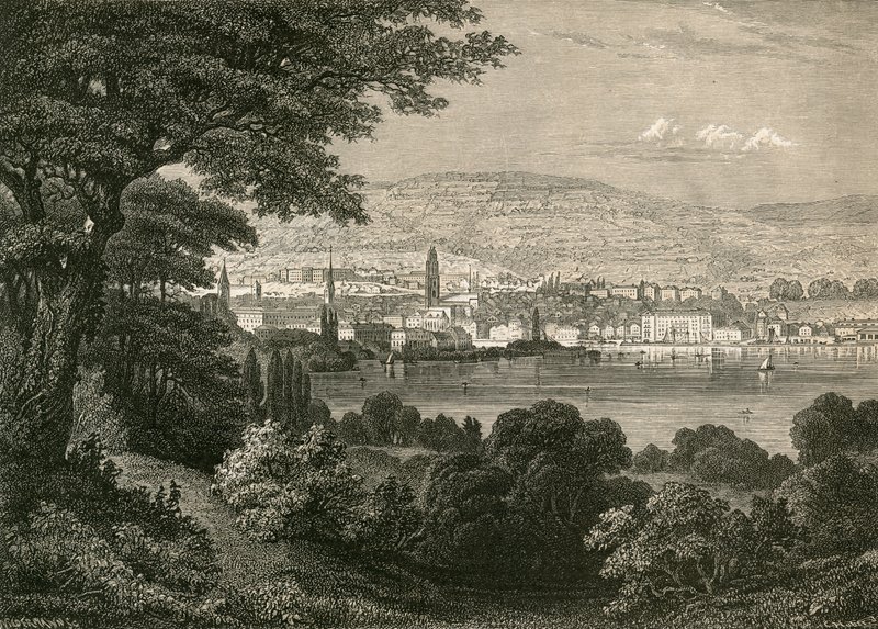 Zurych i Zurichberg autorstwa Swiss School