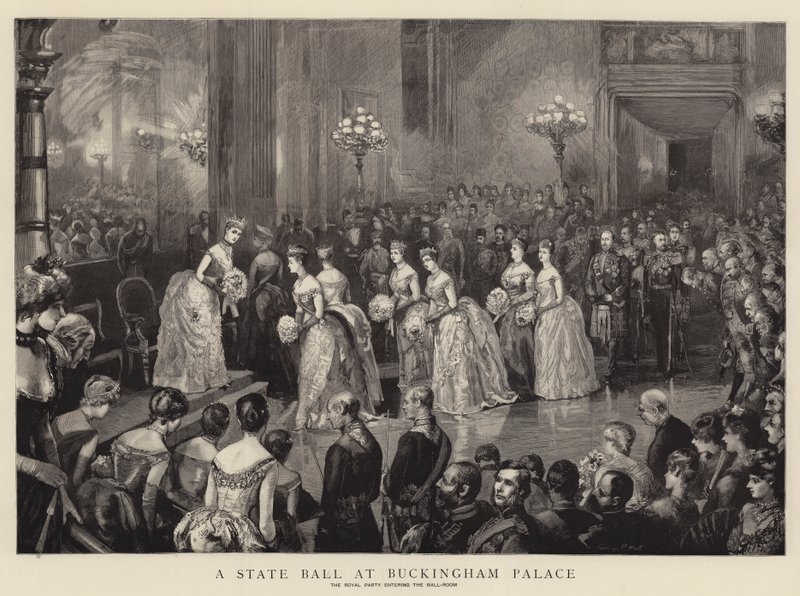 Bal Stanowy w Pałacu Buckingham autorstwa Sydney Prior Hall