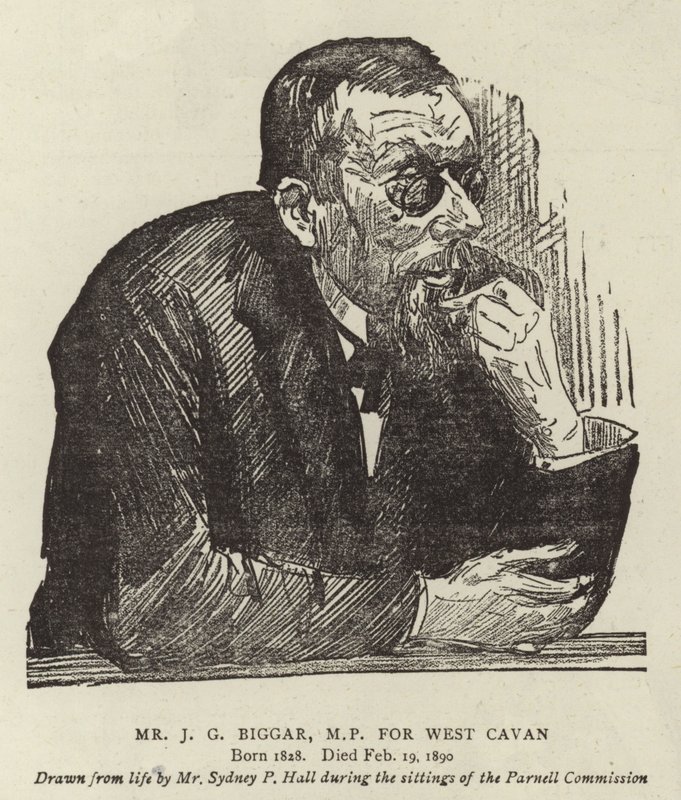 Pan J G Biggar, poseł na West Cavan autorstwa Sydney Prior Hall