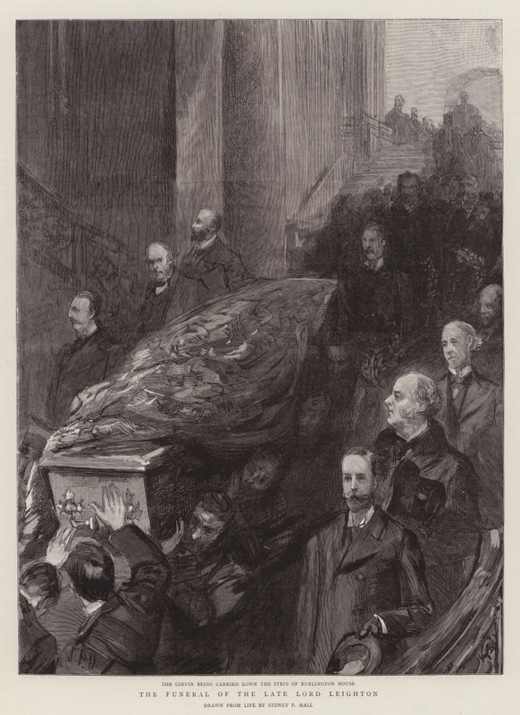 Pogrzeb zmarłego Lorda Leightona autorstwa Sydney Prior Hall