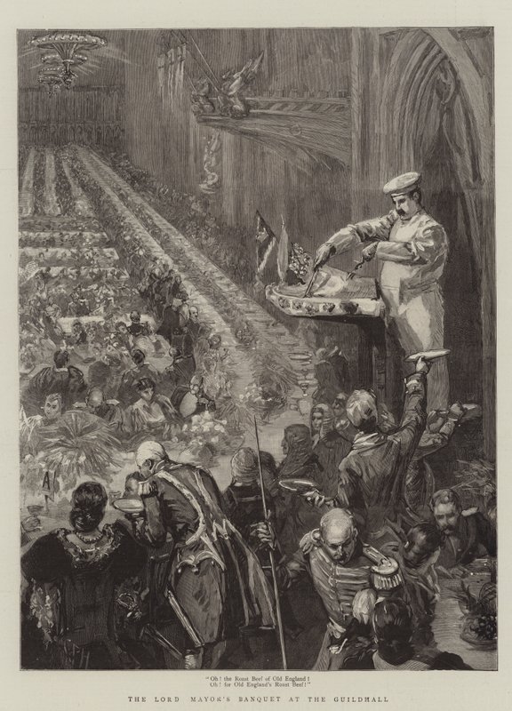 Bankiet Lorda Burmistrza w Guildhall autorstwa Sydney Prior Hall