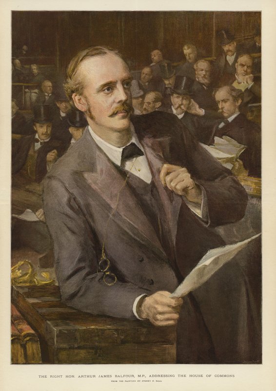 Wielce Szanowny Arthur James Balfour autorstwa Sydney Prior Hall