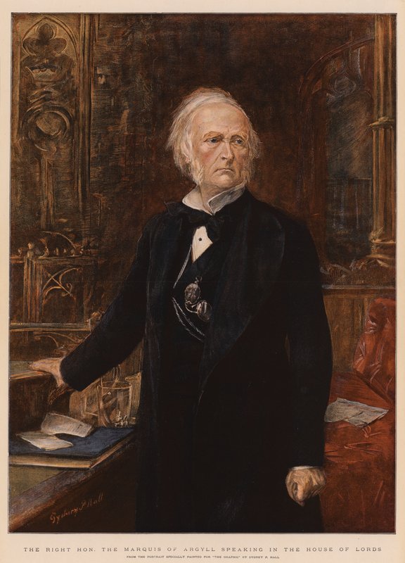Wielce Szanowny Markiz Argyll przemawia w Izbie Lordów autorstwa Sydney Prior Hall