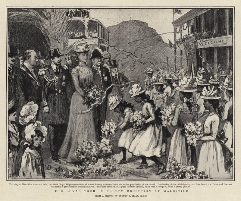 The Royal Tour, ładne przyjęcie na Mauritiusie autorstwa Sydney Prior Hall