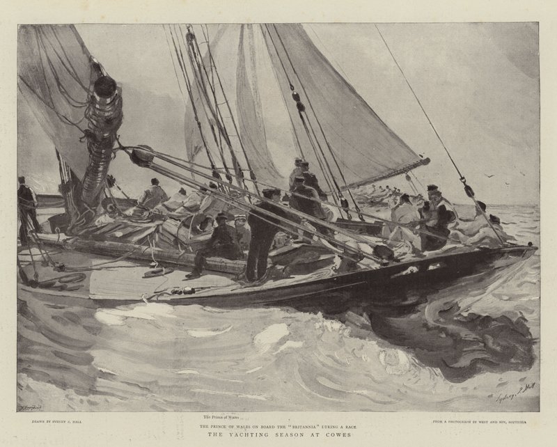 Sezon żeglarski w Cowes autorstwa Sydney Prior Hall