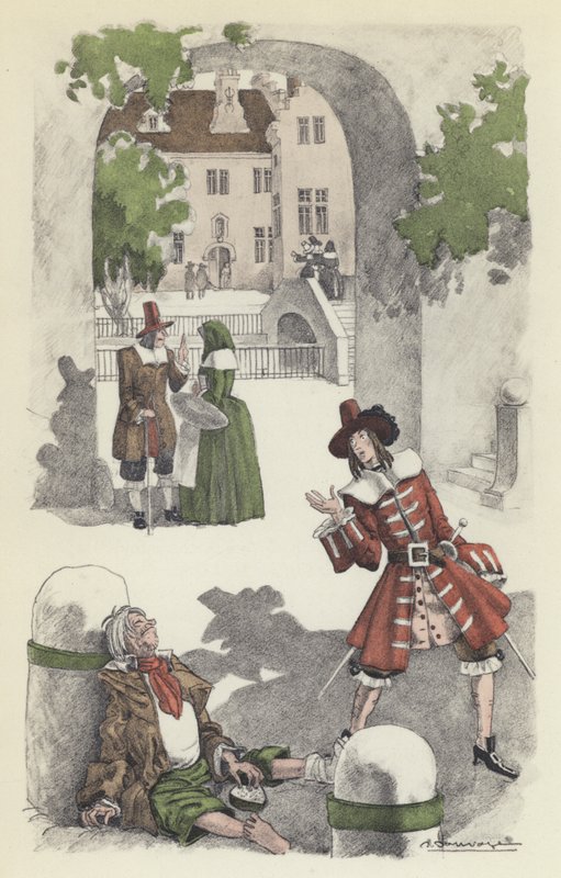 Ilustracja do Kandyda Woltera autorstwa Sylvain Sauvage