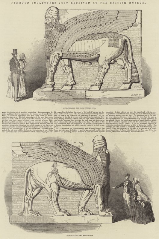 Rzeźby Nimrouda właśnie trafiły do British Museum autorstwa T. D. Scott