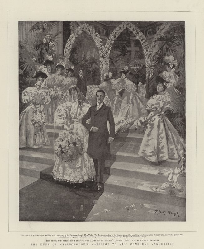Małżeństwo księcia Marlborough z panną Consuelo Vanderbilt autorstwa T. Dart Walker