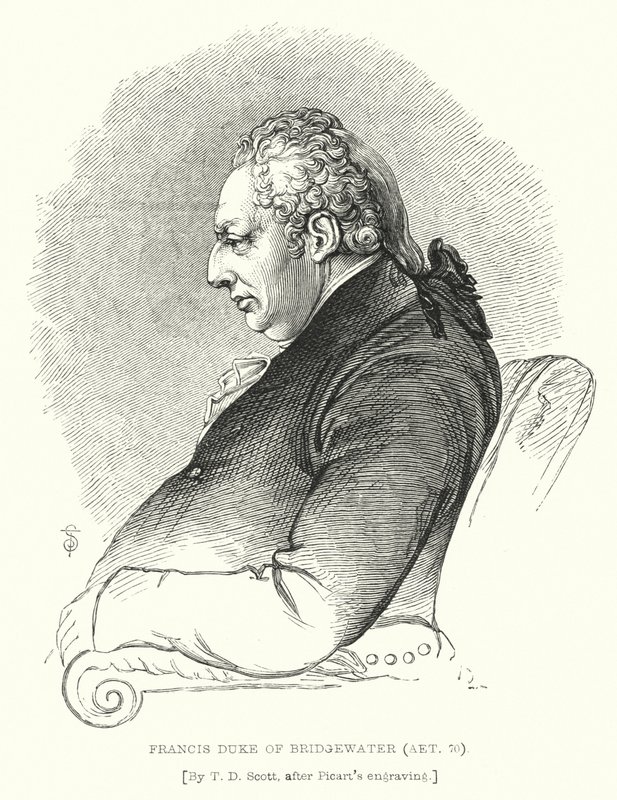 Franciszek, książę Bridgewater, Aet 70 (grawerowanie) autorstwa T. D. (after) Scott