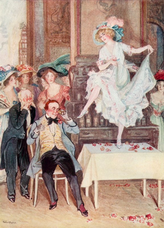 Wesoła wdowa: na wieczerzy autorstwa Talbot Hughes