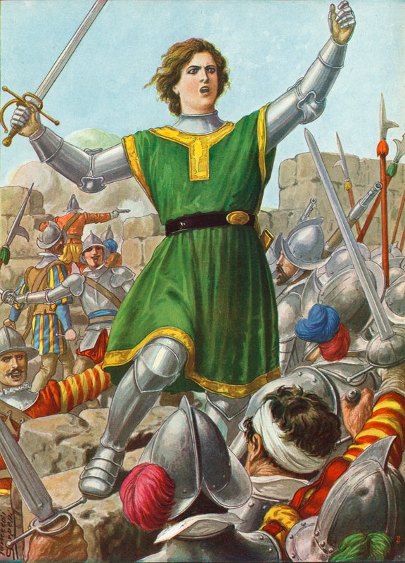 Caterina Sforza prowadzi ruch oporu w Forli 12 stycznia 1500 autorstwa Tancredi Scarpelli