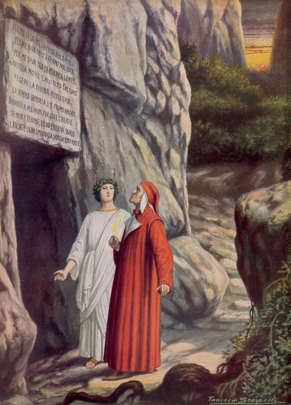 Ilustracja do Boskiej Komedii Dantego autorstwa Tancredi Scarpelli