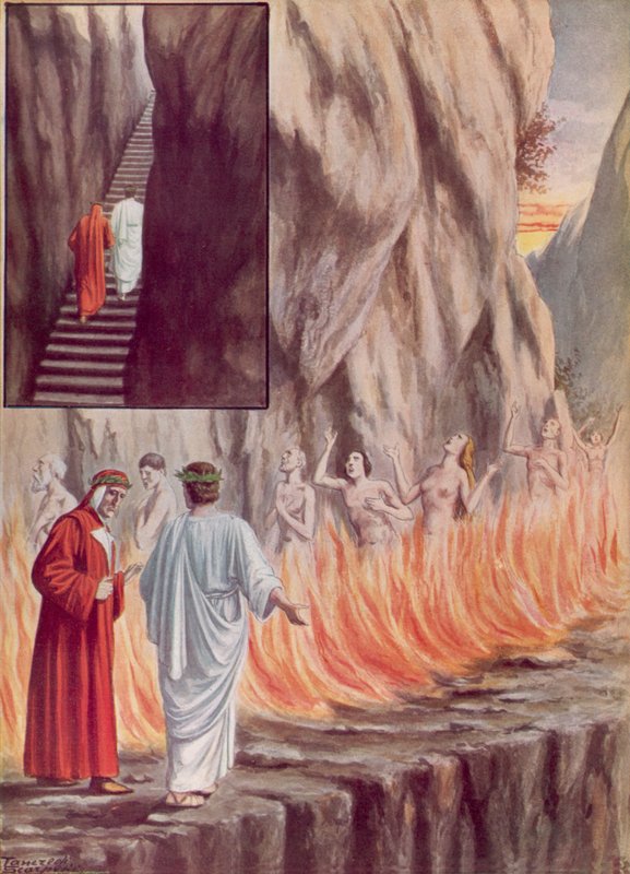 Ilustracja do Boskiej komedii Dantego autorstwa Tancredi Scarpelli
