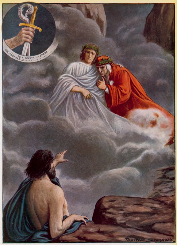 Ilustracja do Boskiej Komedii Dantego autorstwa Tancredi Scarpelli