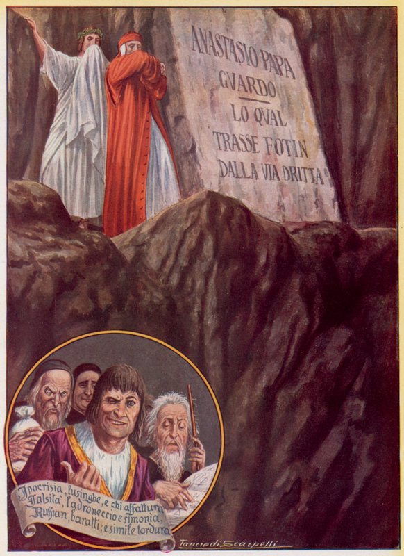 Ilustracja do Boskiej Komedii Dantego autorstwa Tancredi Scarpelli