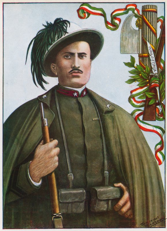 Żołnierz piechoty Benito Mussolini autorstwa Tancredi Scarpelli
