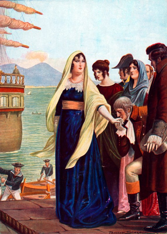 Królowa Maria Karolina ucieka z Neapolu autorstwa Tancredi Scarpelli