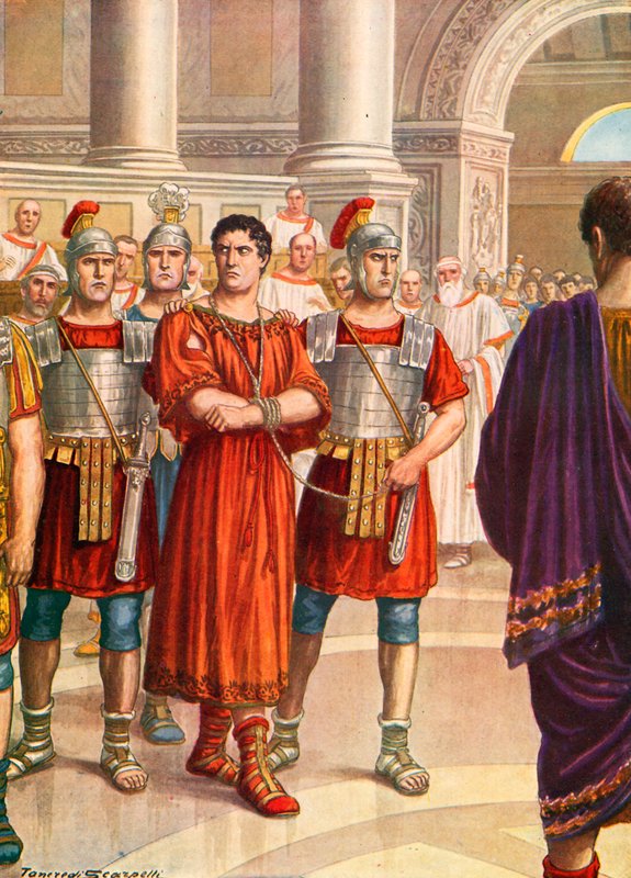 Sejanus aresztowany w Senacie autorstwa Tancredi Scarpelli