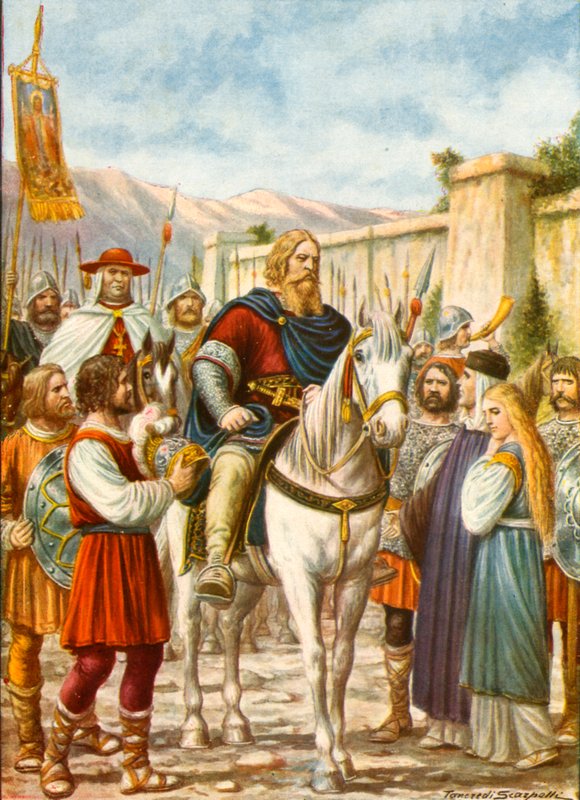 Longobardi z VI i VII wieku autorstwa Tancredi Scarpelli