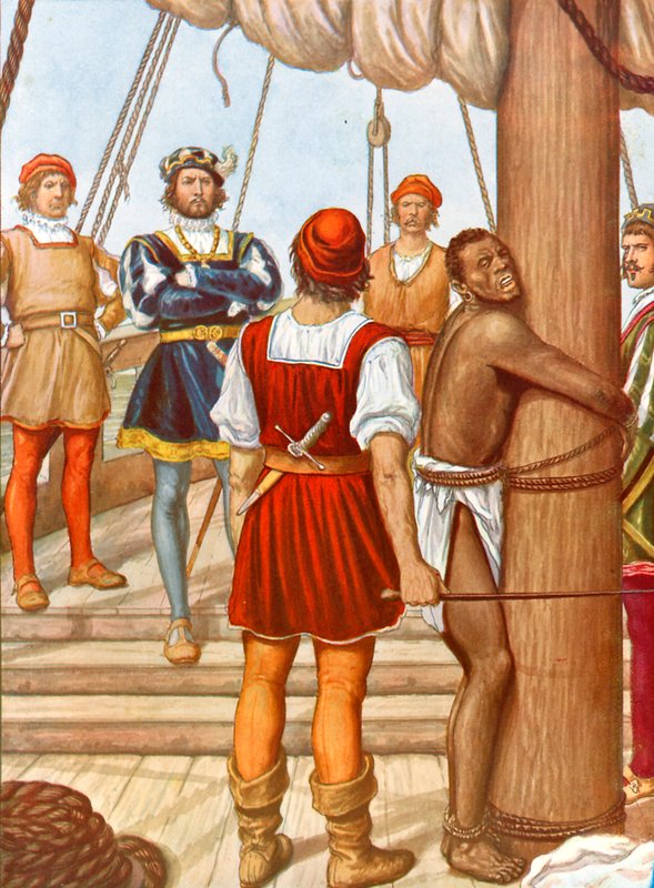 Vasco de Gama biczuje zdrajcę autorstwa Tancredi Scarpelli