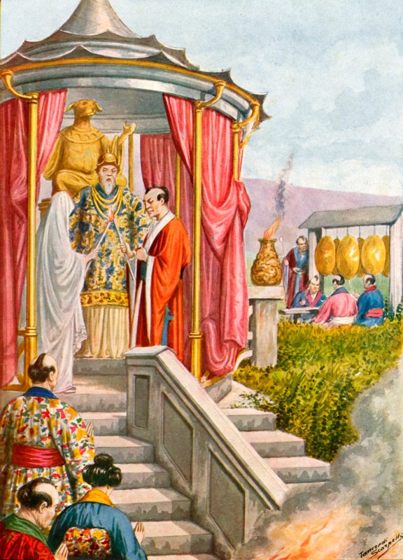 Ceremonia ślubna Japończyków autorstwa Tancredi Scarpelli