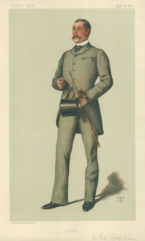 Podpułkownik Ralph Vivian, Ralph, 21 kwietnia 1883, komiks Vanity Fair autorstwa Theobald Chartran