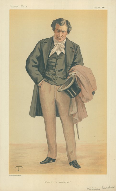 M Victorien Sardou, Ficelle dramatique, 25 grudnia 1880, komiks Vanity Fair autorstwa Theobald Chartran