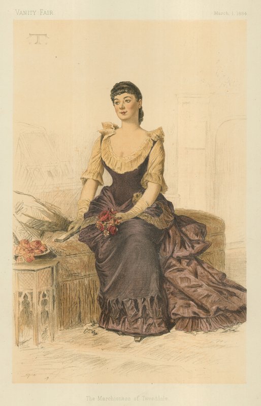 Markiza Tweeddale, 1 marca 1884, komiks Vanity Fair autorstwa Theobald Chartran