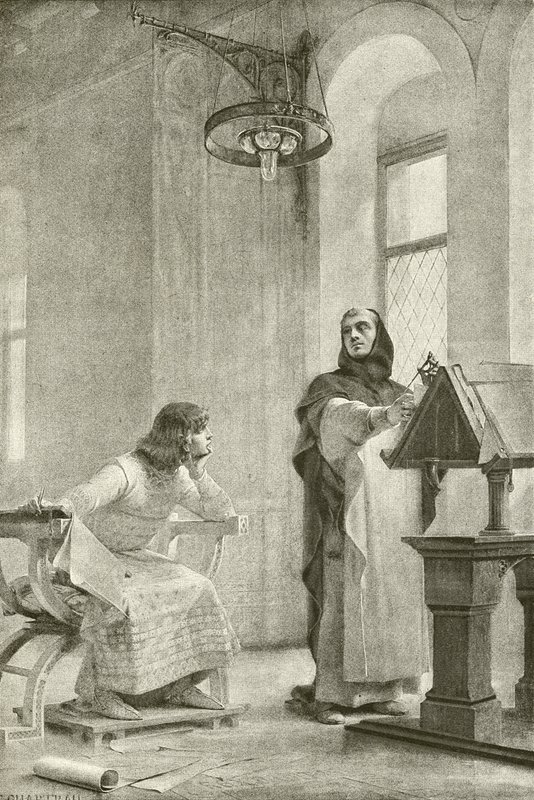 Edukacja Ludwika IX (wklęsłodruk) autorstwa Theobald Chartran