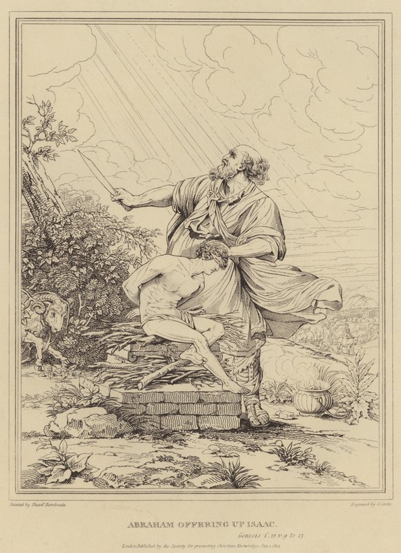 Abraham ofiarowujący Izaaka, Księga Rodzaju autorstwa Theodor Rombouts