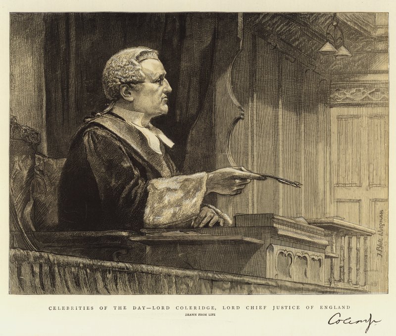 Gwiazdy Dnia, Lord Coleridge, Lord Chief Justice of England autorstwa Theodore Blake Wirgman